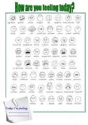 English Worksheet: Feeling Words