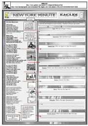 NEW YORK MINUTE - EAGLES - IN TWO PARTS - THIS IS PART 01  - FULLY EDITABLE AND FULLY CORRECTABLE