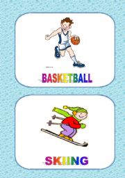 English Worksheet: 8 SPORTS FLASHCARDS II