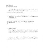 English Worksheet: Activities on 