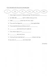 English Worksheet: Personal Pronouns