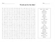English Worksheet: Watch out! Wordsearch