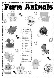 English Worksheet: Farm Animals