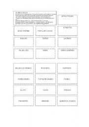 English worksheet: subdivisions
