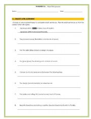 English Worksheet: Subject - Verb Agreement