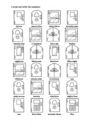 English Worksheet:  numbers