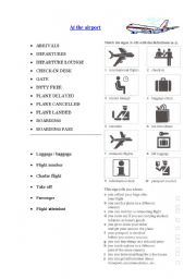 English Worksheet: At the airport - useful vocabulary 