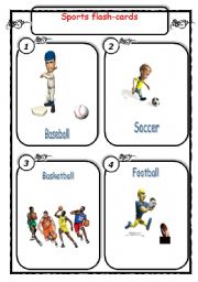 English worksheet: sports