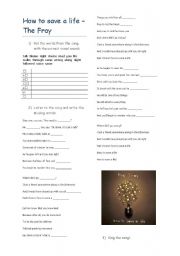English Worksheet: Song: How to save a life + vowel sounds