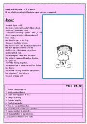 English Worksheet: Susan