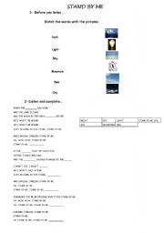 English Worksheet: Song: Stand by me