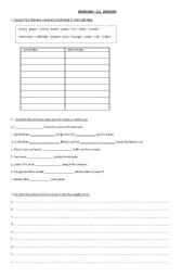 English Worksheet: revision exercises