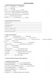 English Worksheet: revision worksheet
