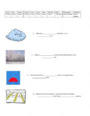 English worksheet: Weather