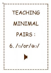 English Worksheet: TEACHING MINIMAL PAIRS 6