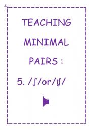 English Worksheet: TEACHING MINIMAL PAIRS 5