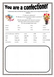 English Worksheet: Confectionary Speaking activity