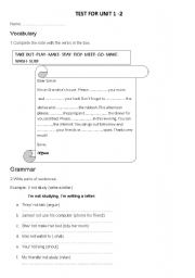 English Worksheet: present simple and continuous