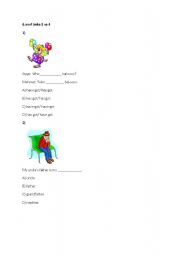 English Worksheet: test for students