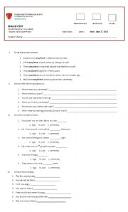 English Worksheet: past