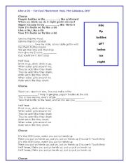 English Worksheet: Like a G6 - Far East Movement