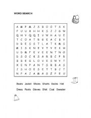 English Worksheet: Words search