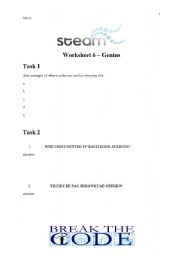 English Worksheet: Breaking the code