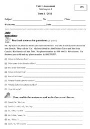 English worksheet: Test