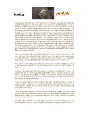 English Worksheet: Camels