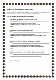 English Worksheet: Indirect Speech