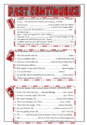 English Worksheet: PAST CONTINUOUS