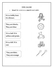 English worksheet: the colours