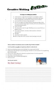 English Worksheet: Article Writing