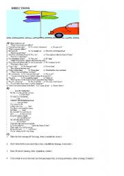 English Worksheet: directions