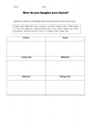 English worksheet: House objects