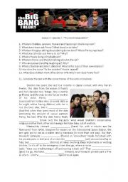 English Worksheet: Simple Present x Present Continuous - The Big Bang Theory