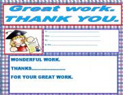 English Worksheet: GRAT WORK
