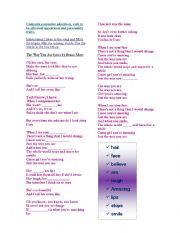 English Worksheet: Lyrics: Just the Way you are by Bruno Mars