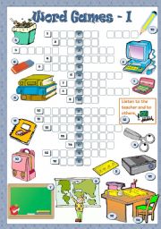 English Worksheet: WORD GAMES - I