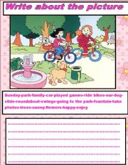 English Worksheet: write about the picture