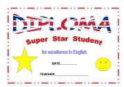 English Worksheet: DIPLOMA SUPER STUDENT