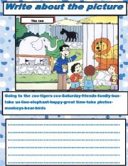 English Worksheet: write about the picture