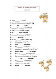 English Worksheet: Have Got