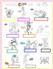 English Worksheet: colors