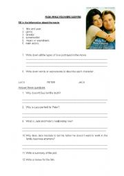 FILM : While you were sleeping worksheet