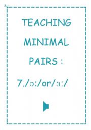 English Worksheet: TEACHING MINIMAL PAIRS 7