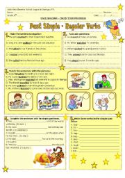 English Worksheet: Past Simple- regular verbs