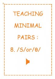 English Worksheet: TEACHING MINIMAL PAIRS 8