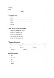 English Worksheet: Exam