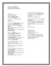 English worksheet: Seven Day Fool 2 version